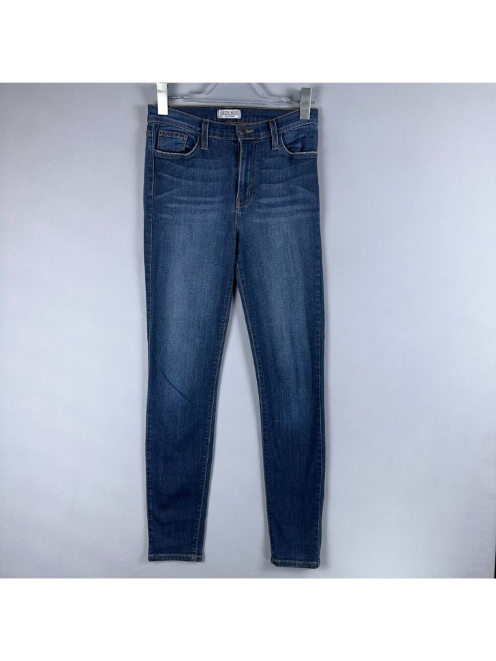 Judy Blue Jeans Size 7 Skinny Mid Rise Blue Dark Wash Made In USA - Picture 2 of 13